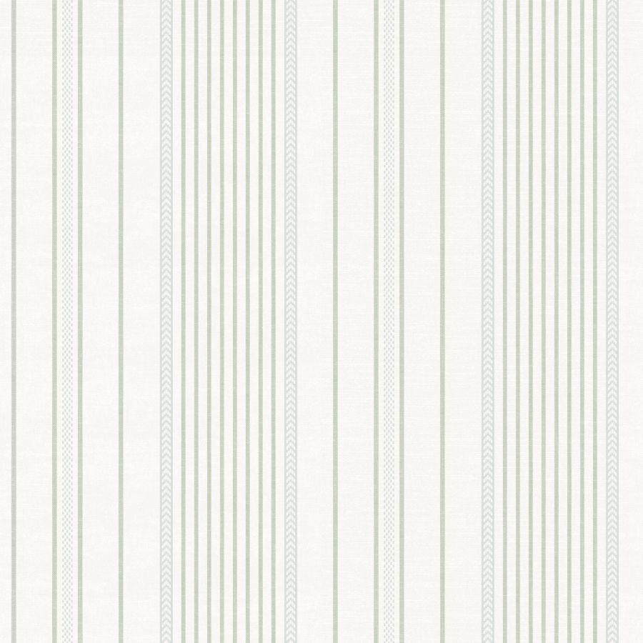 4172-27485 | Sea Salt, Navarres Stripe Light Green Faux Linen - A-Street Wallpaper