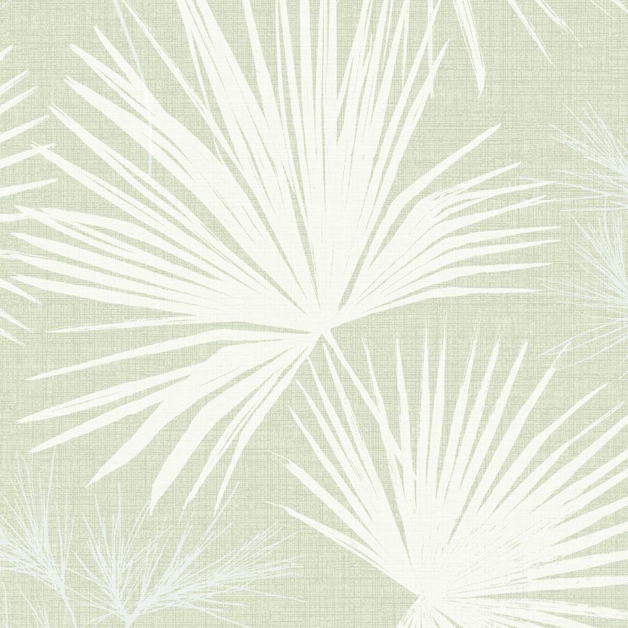 4172-27490 | Sea Salt, Hatteras Light Green Palms - A-Street Wallpaper