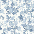 4172-27492 | Sea Salt, Beach Rose Blue Floral Fruits - A-Street Wallpaper