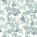 4172-27494 | Sea Salt, Beach Rose Teal Floral Fruits - A-Street Wallpaper