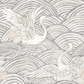 4172-27496 | Sea Salt, Egret Slate Tidal Dance - A-Street Wallpaper