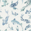 4172-27500 | Sea Salt, Koi Blue Fish - A-Street Wallpaper