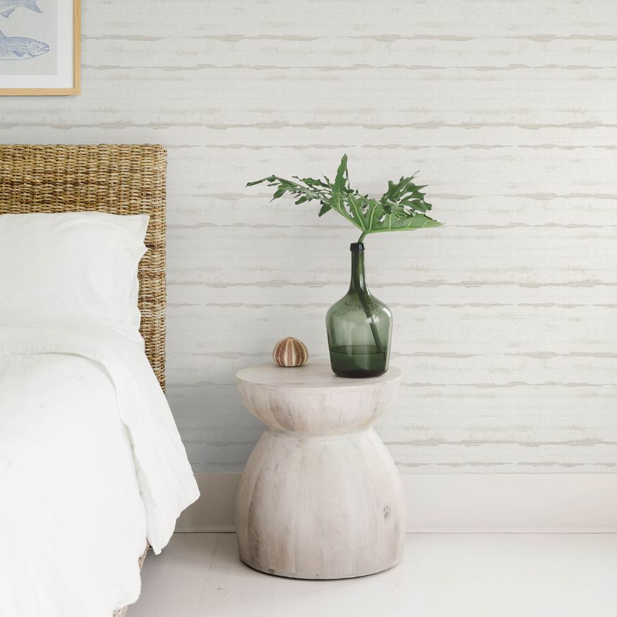 4172-27517 | Sea Salt, Destin Dove Stripe - A-Street Wallpaper