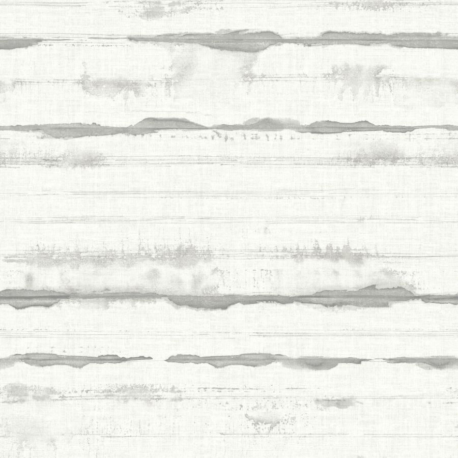 4172-27518 | Sea Salt, Destin Grey Stripe - A-Street Wallpaper