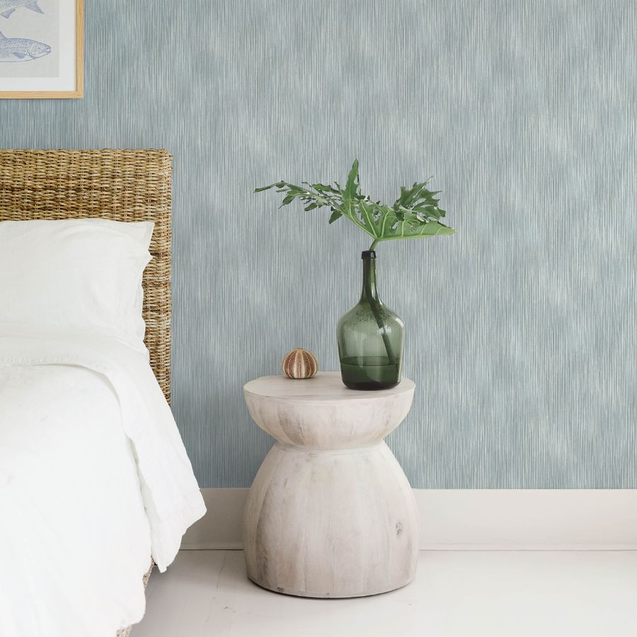 4172-27522 | Sea Salt, Largo Turquoise Striated - A-Street Wallpaper