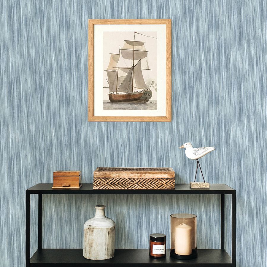 4172-27523 | Sea Salt, Largo Sky Blue Striated - A-Street Wallpaper