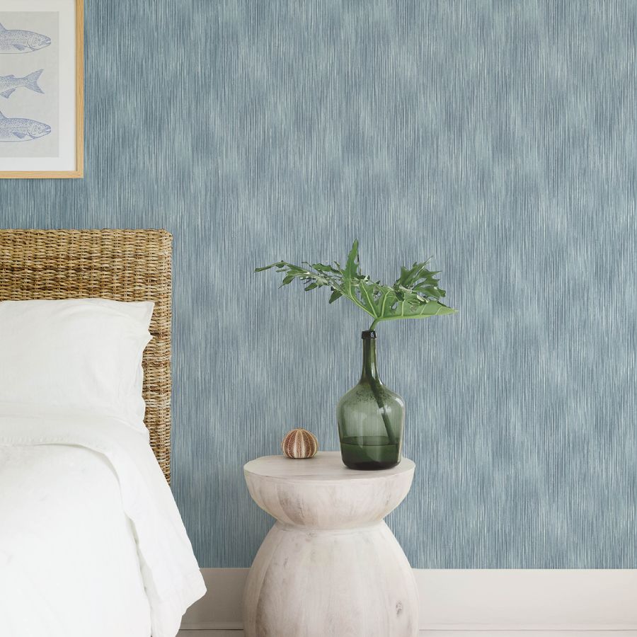 4172-27523 | Sea Salt, Largo Sky Blue Striated - A-Street Wallpaper