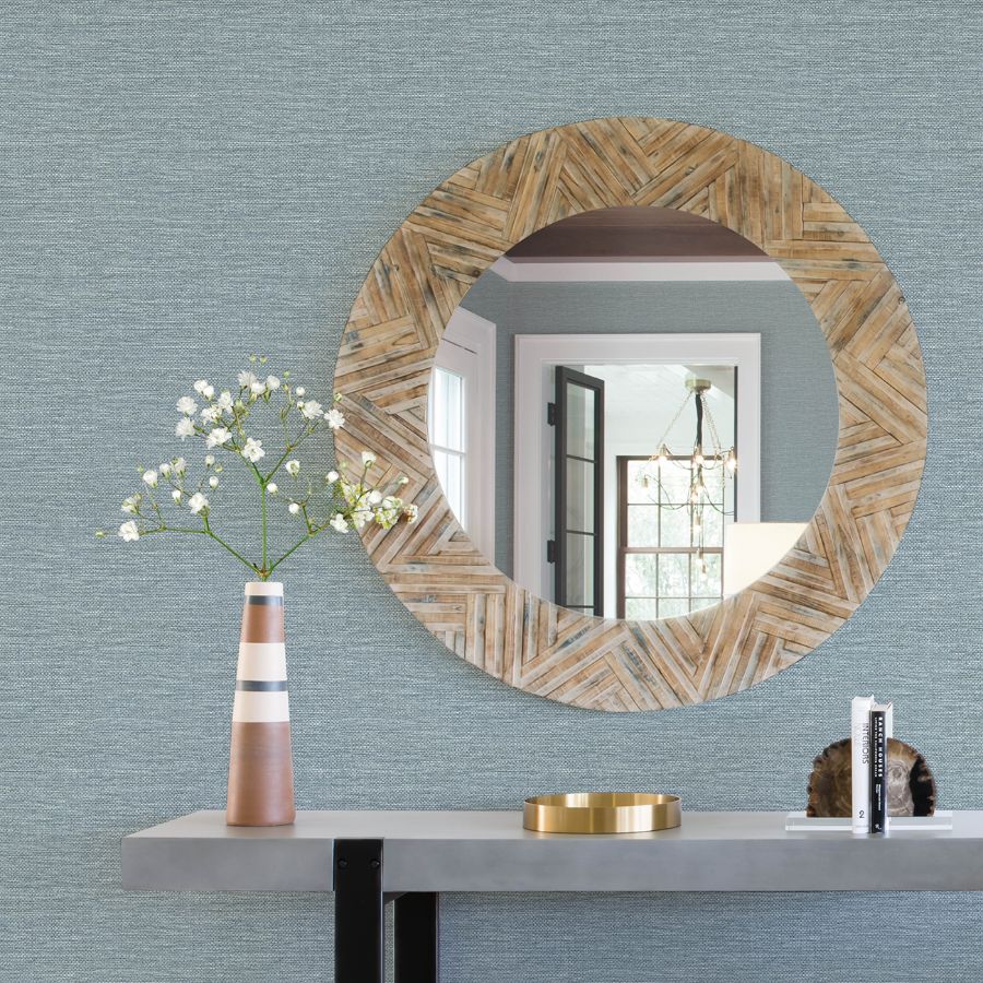 4172-27527 | Sea Salt, Malin Denim Faux Grasscloth - A-Street Wallpaper