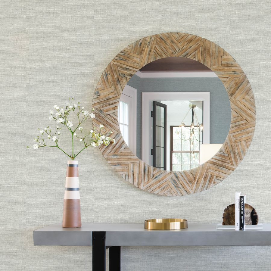 4172-27528 | Sea Salt, Malin Dove Faux Grasscloth - A-Street Wallpaper