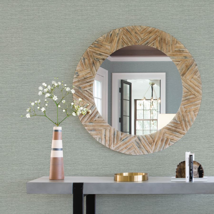 4172-27530 | Sea Salt, Malin Seafoam Faux Grasscloth - A-Street Wallpaper