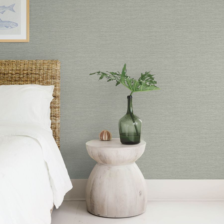 4172-27530 | Sea Salt, Malin Seafoam Faux Grasscloth - A-Street Wallpaper