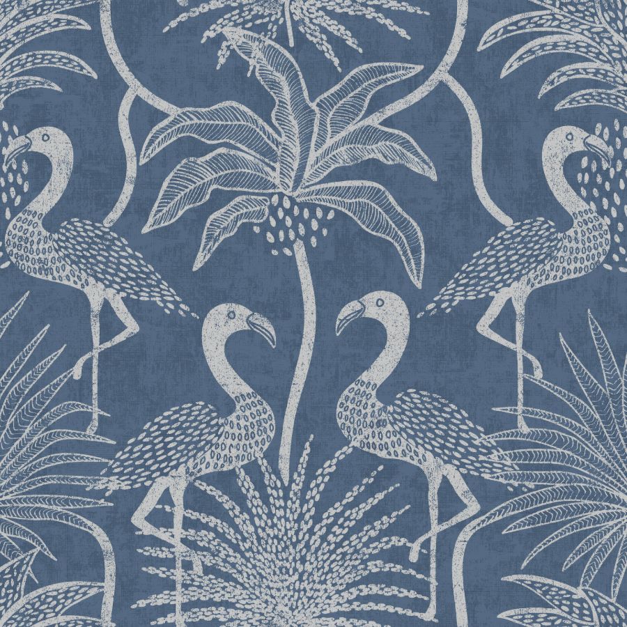4172-82006 | Sea Salt, Biscayne Navy Flamingo Beach - A-Street Wallpaper