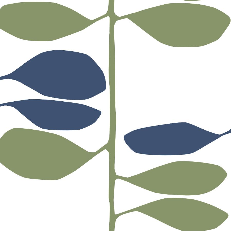 Zm2801 | Artisan Studio, Sculpted Vines Alpine & Ultramarine - York Wallpaper