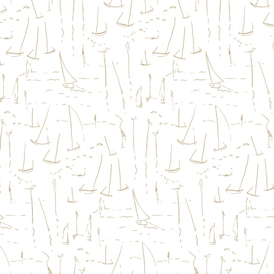 Zm2845 | Artisan Studio, Vermillion Coast Gold - York Wallpaper