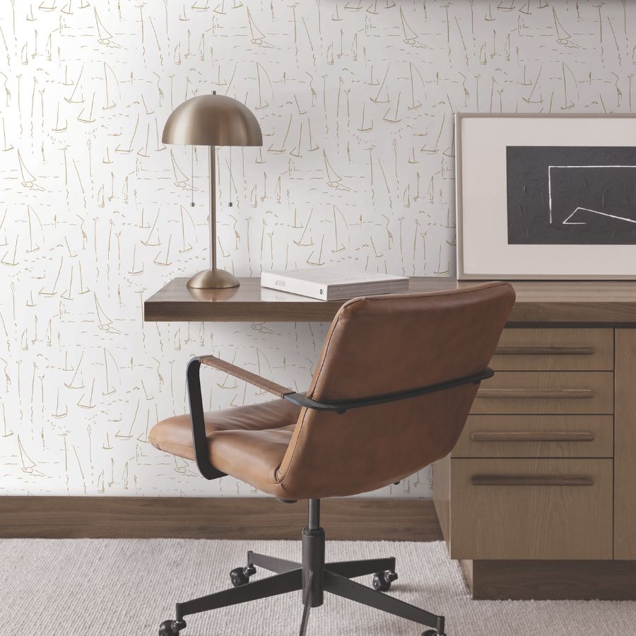 Zm2845 | Artisan Studio, Vermillion Coast Gold - York Wallpaper
